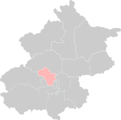 Location of Haidian District in Beijing
