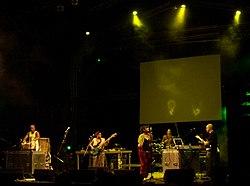 Transglobal Underground performing on World Music Day (21 June) 2007 at Kotzia Square, Athens, Greece
