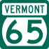 Vermont Route 65 marker
