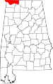 State map highlighting Lauderdale County