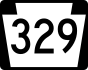 Pennsylvania Route 329 marker
