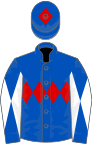 Royal Blue, Red triple diamond, Royal Blue and White diabolo on sleeves, Royal Blue cap, Red diamond