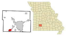 Location of Republic, Missouri
