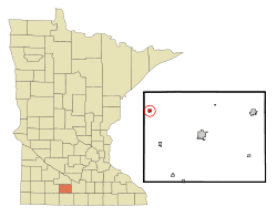 Location of Darfur, Minnesota