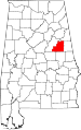 State map highlighting Clay County
