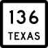 State Highway 136 marker