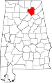 State map highlighting Marshall County