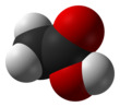 Spacefill model of acetic acid