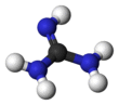 Ball and stick model of guanidine