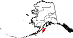 State map highlighting Kodiak Island Borough