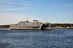 USNS Burlington (T-EPF-10) pulls into Joint Expeditionary Base Little Creek–Fort Story on 14 February 2019 - 1.jpg