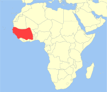 Chlorocebus sabaeus distribution.svg