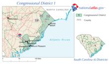 United States House of Representatives, South Carolina District 1 map.png