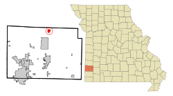 Location of Jasper, Missouri