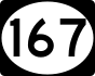 Route 167 marker