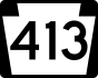 Pennsylvania Route 413 marker