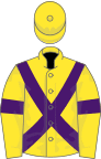 Yellow, purple cross belts and armlets