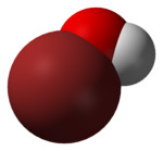 Space-filling model of hypobromous acid