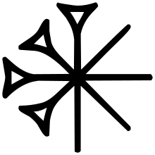 Cuneiform sumer dingir.svg