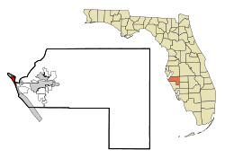 Location in Manatee County and the state of Florida
