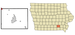 Location of Eddyville, Iowa
