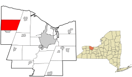 Location in Monroe County and the state of New York.