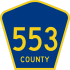 County Route 553 marker