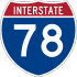 Interstate 78 marker