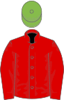 Red, light green cap