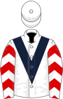White, Dark Blue chevron, Red and White chevrons on sleeves