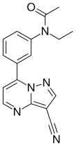 Zaleplon skeletal.svg