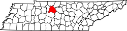 Location within Tennessee