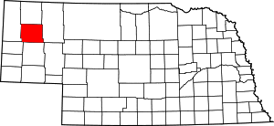 Map of Nebraska highlighting Box Butte County