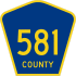 County Route 581 marker