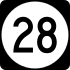 Mississippi Highway 28 marker