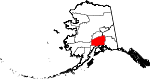 State map highlighting Matanuska-Susitna Borough