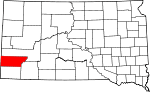 State map highlighting Custer County