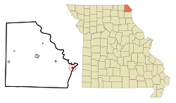 Location of Alexandria, Missouri