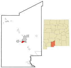Location within Doña Ana County and New Mexico
