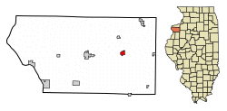 Location of Viola in Mercer County, Illinois.
