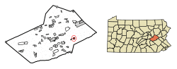 Location of New Ringgold in Schuylkill County, Pennsylvania.