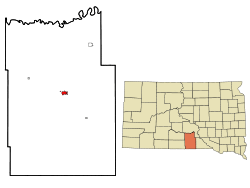 Location in Tripp County and the state of South Dakota