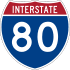 Interstate 80 marker