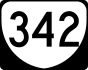 State Route 342 marker