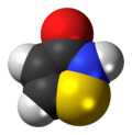 Space-filling model of the isothiazolinone molecule