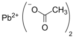 Skeletal formula of lead(II) acetate