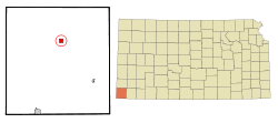 Location within Morton County and Kansas