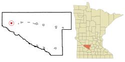 Location of Sacred Heart, Minnesota