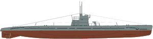 Shadowgraph Malyutka class XV series submarine.svg