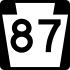 Pennsylvania Route 87 marker